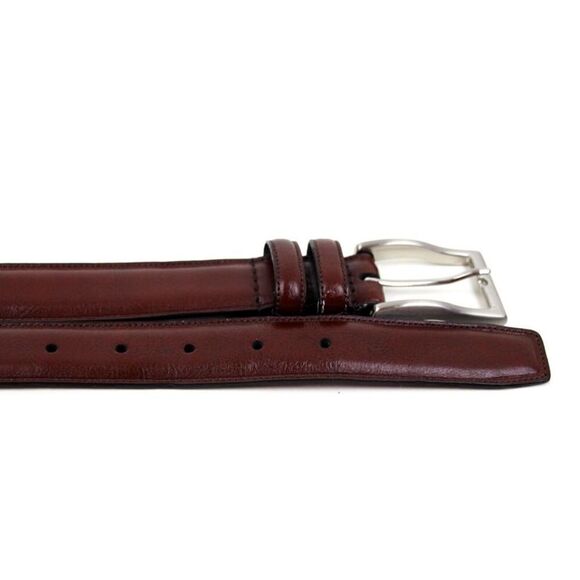 Classic BROWN GENUINE LEATHER 1.25"Wd STITCHED DRESS MEN'S BELT Sz 36-38 (A57 - Picture 12 of 13